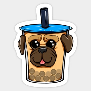 Pug Tea Sticker